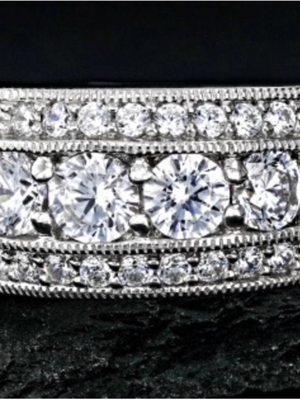 🌸JTV36 - Bella Luce White Cubic Zirconia Platinum over Sterling Silver Ring💎🛍️